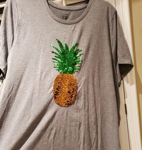 Changing sequin pineapple shirt